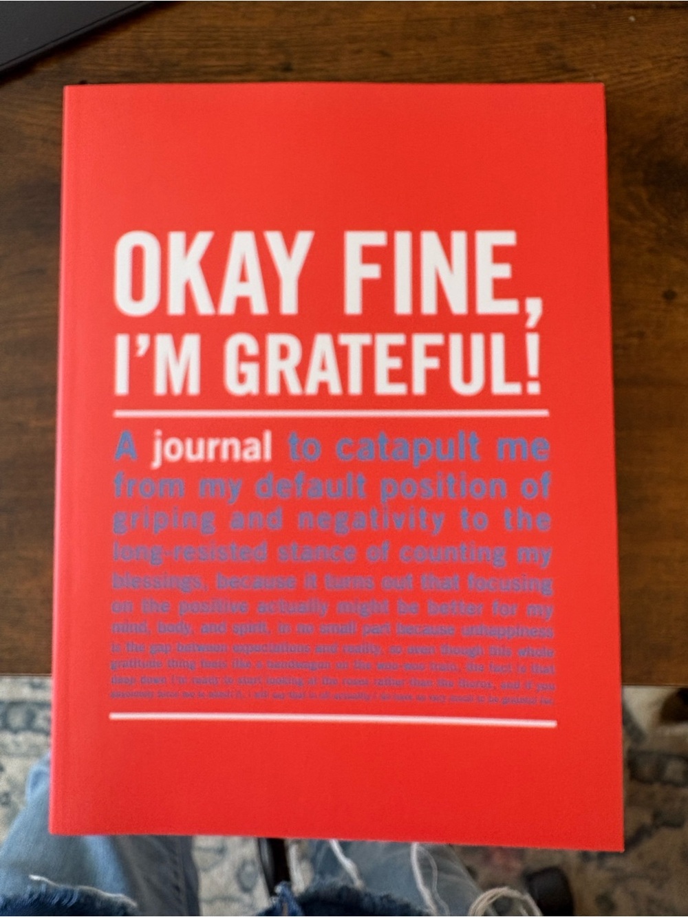 Knock Knock Red Gratitude Journal — Okay Fine, I’m Grateful!